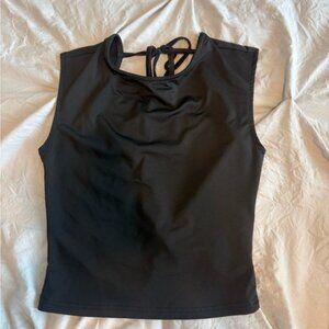 EUC Black Open Back Tank Top Size S